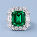 Emerald diamond ring