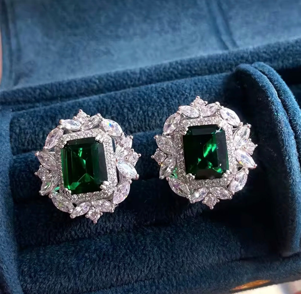 Emerald empress earrings