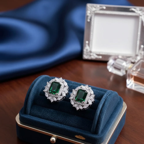 Emerald empress earrings