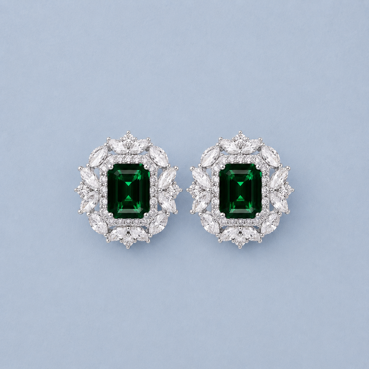 Emerald empress earrings
